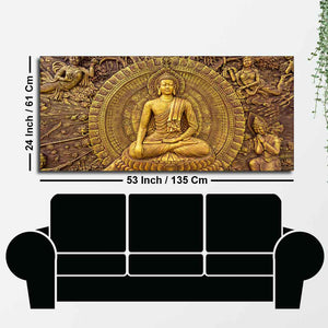 Spiritual God Buddha Premium Canvas Wall Painting