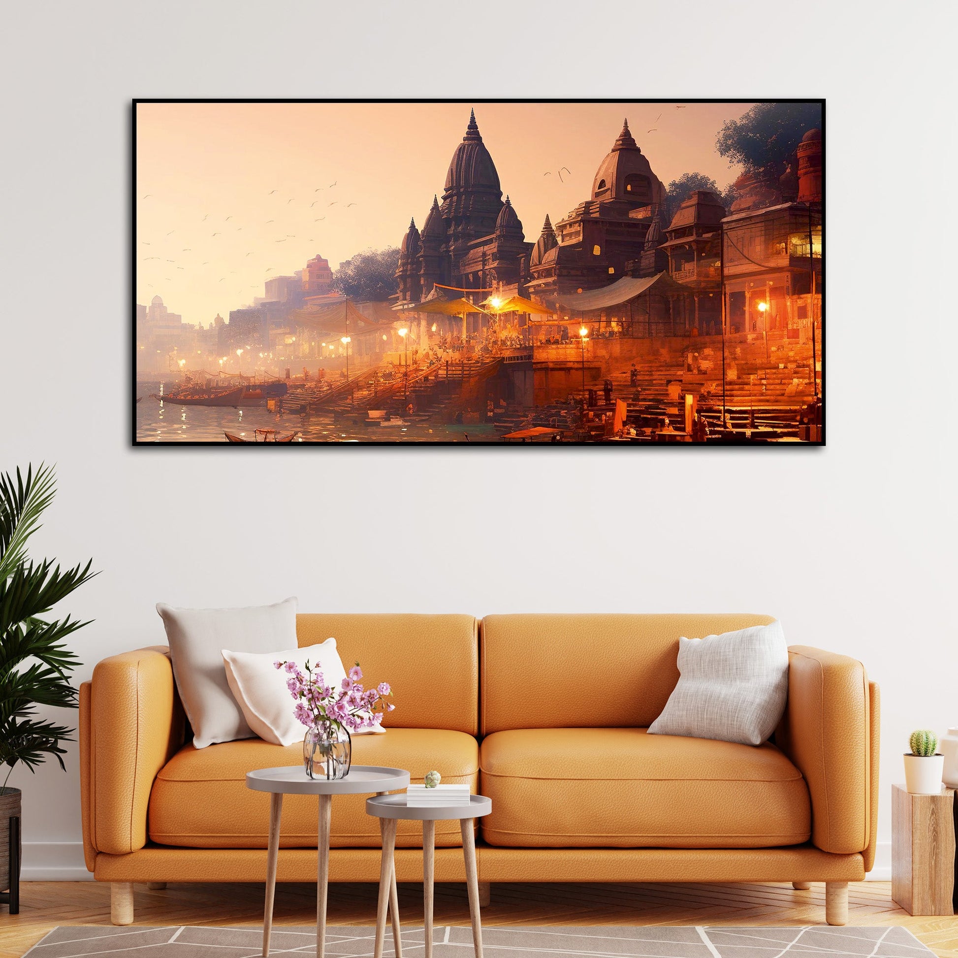 Spiritual Hub City Varanasi Canvas Wall Painting