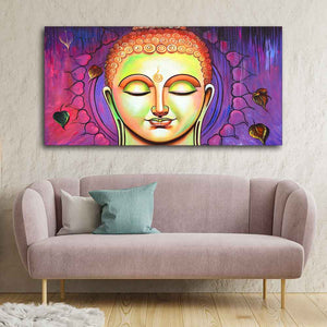 Spiritual Lord Buddha Meditating Canvas Wall Painting