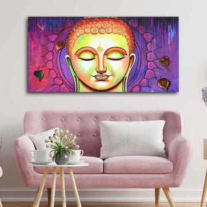 Spiritual Lord Buddha Meditating Canvas Wall Painting