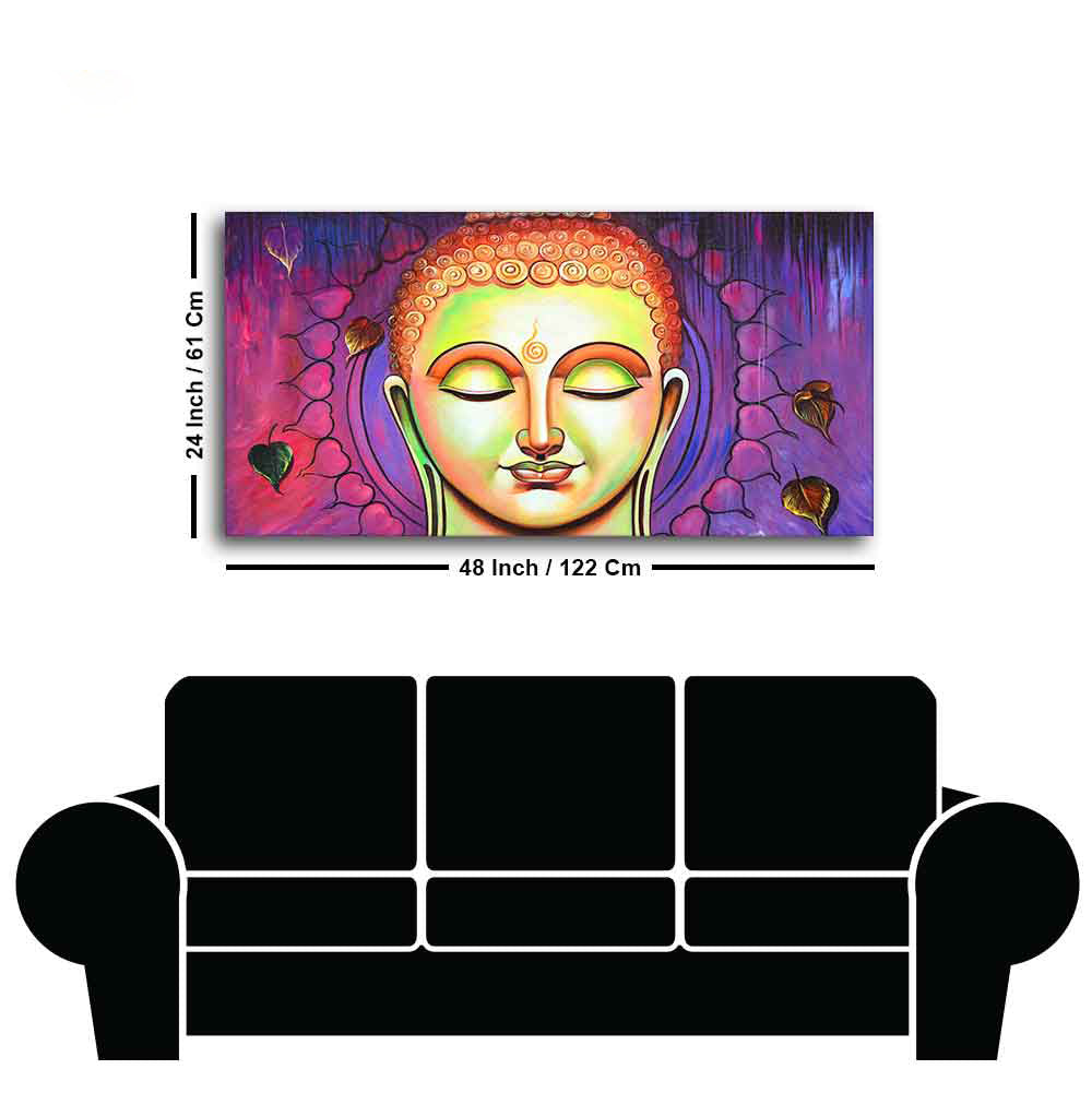 Spiritual Lord Buddha Meditating Canvas Wall Painting