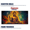 Spiritual Peaceful Gautam Buddha Textured Art Wooden Wall Painting