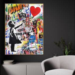 Spread The Love In Air Cotton Canvas Wall Painting