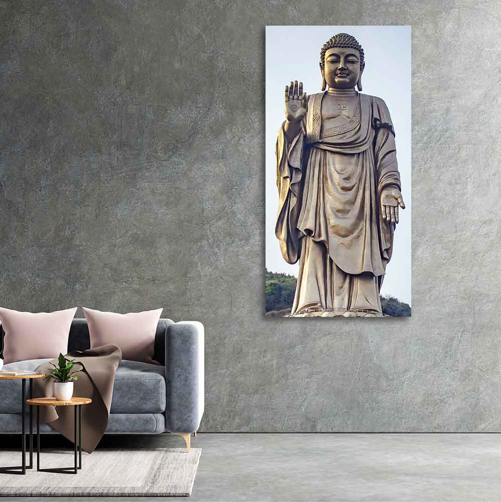 Statue of Gautam Buddha Canvas Wall Painting