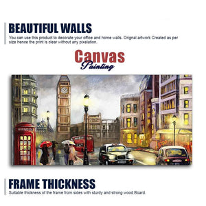 Street view of London Premium Wall Painting