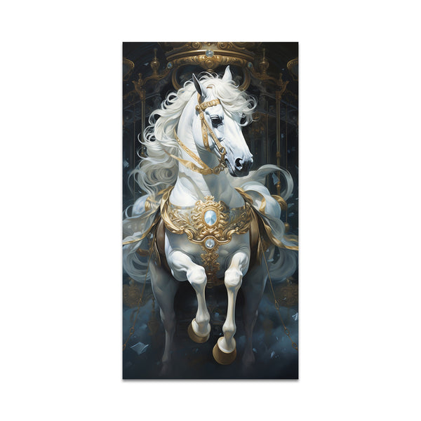 Stunning White Horse Premium Art Canvas Wall Painting