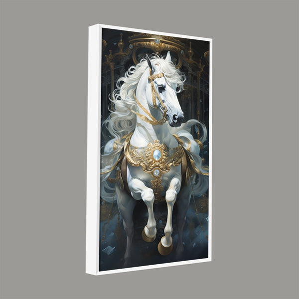 Stunning White Horse Premium Art Canvas Wall Painting