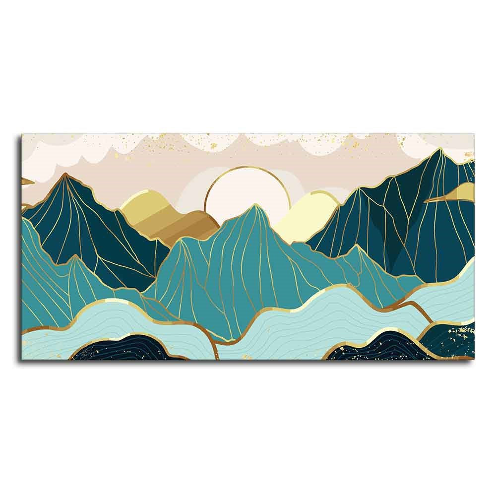 Sunrise Abstract Mountains Canvas wall Painting