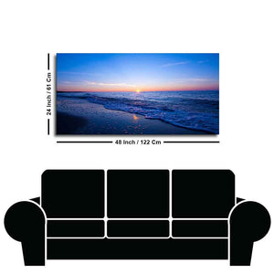 Sunset Sea Horizon Premium Canvas Wall Painting