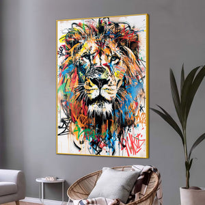 The Factors Of Lion Cotton Canvas Wall Painting