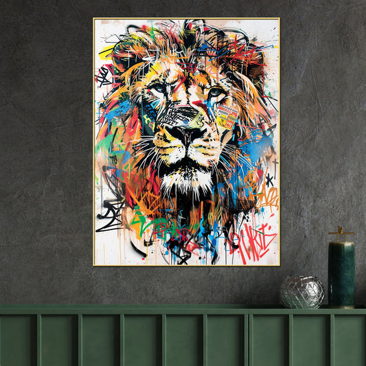 The Factors Of Lion Cotton Canvas Wall Painting