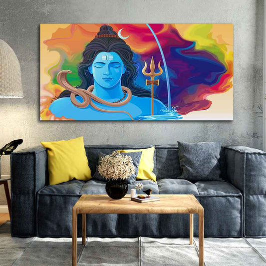 The God of Destruction Lord Shiva Wall Painting