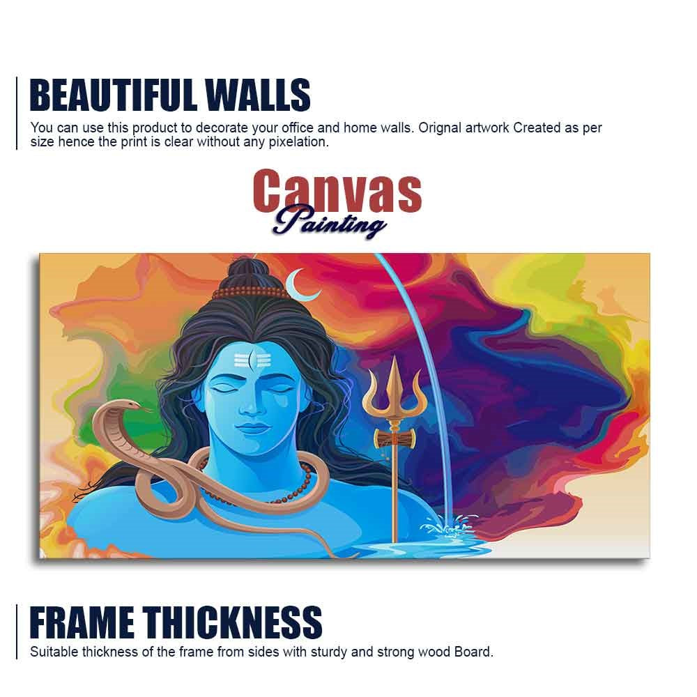 The God of Destruction Lord Shiva Wall Painting