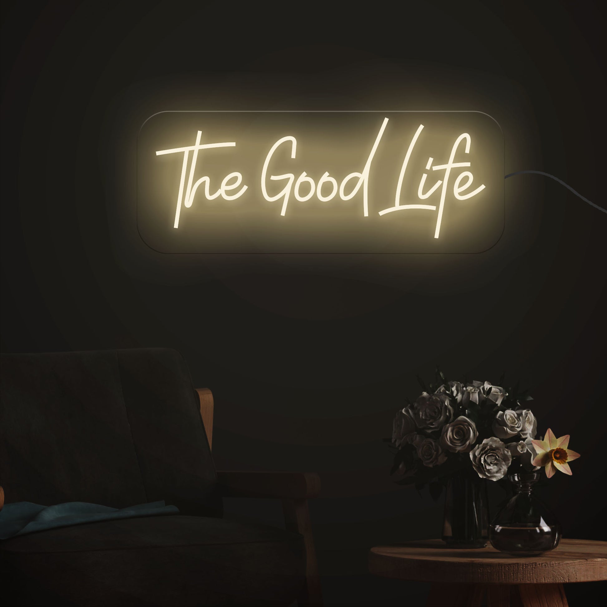 The Good Life Text Neon Sign LED Light