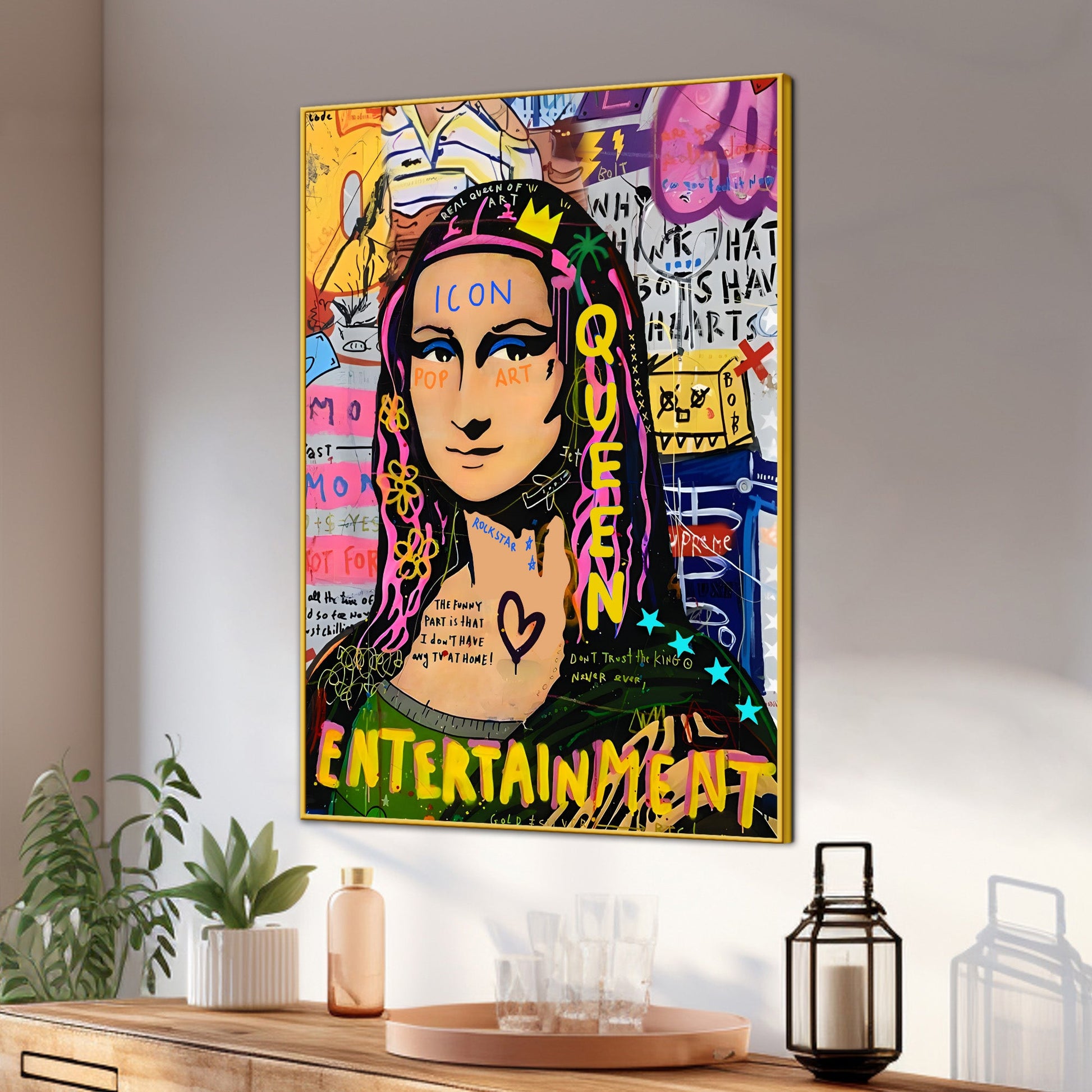 The Modern Mona Cotton Canvas Wall Painting