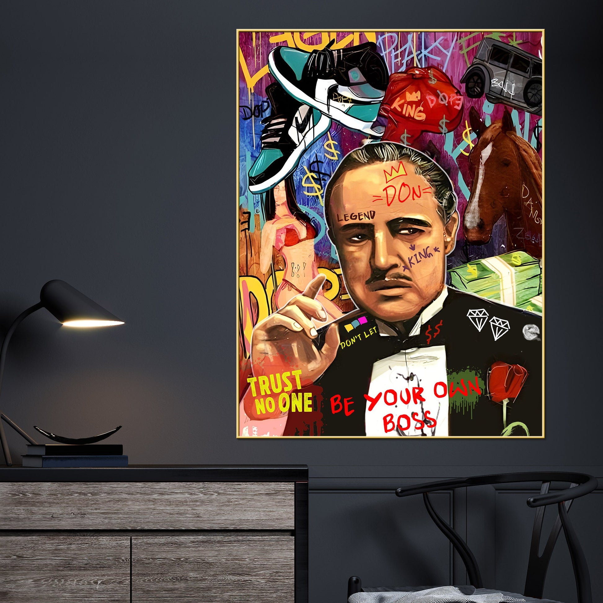 The Real Godfather Cotton Canvas Wall Painting