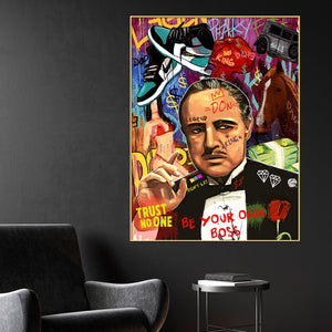 The Real Godfather Cotton Canvas Wall Painting