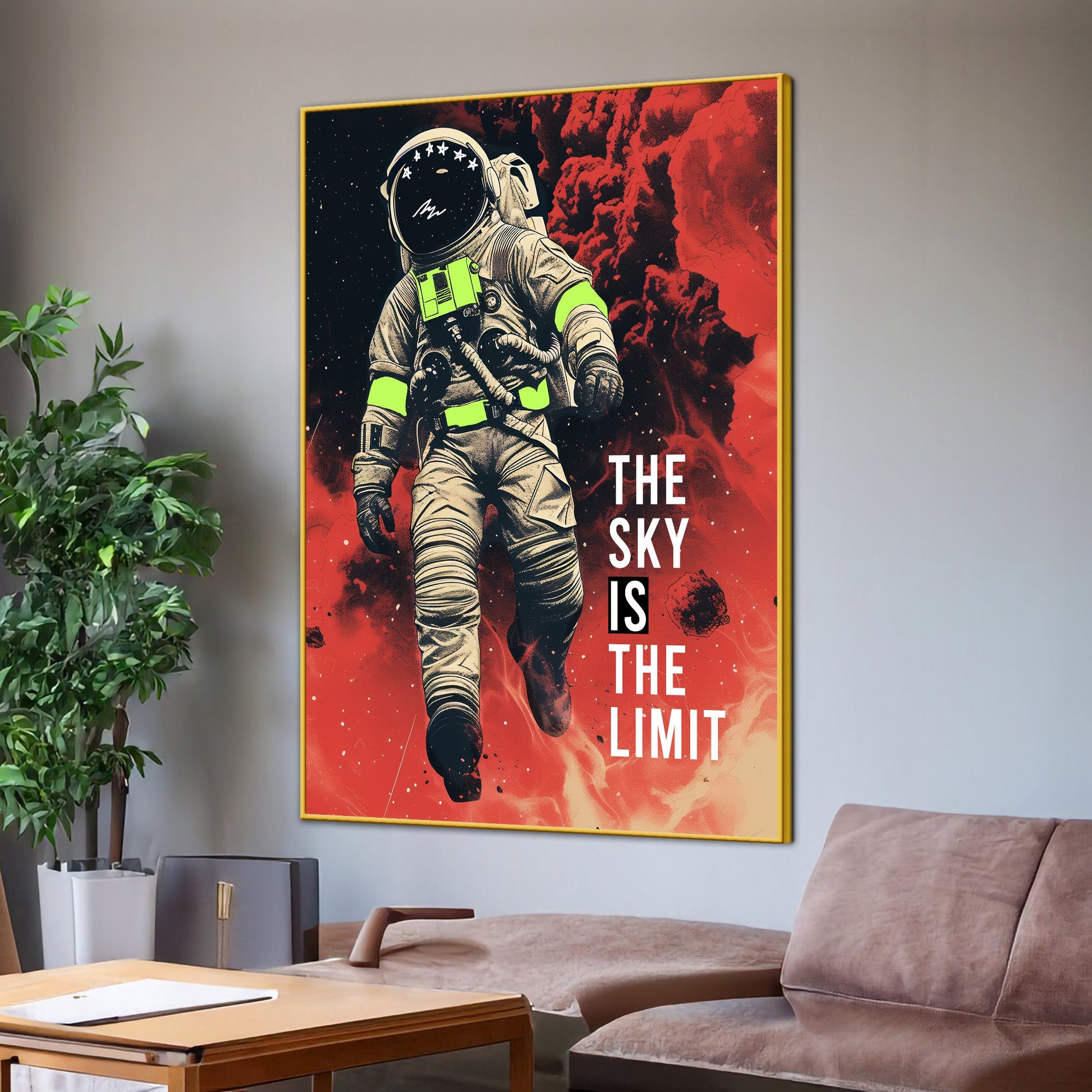 The Sky Is The Limit Cotton Canvas Wall Painting