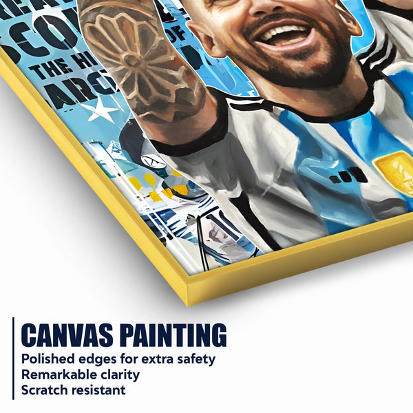 The Wait is Over Messi Cotton Canvas Wall Painting