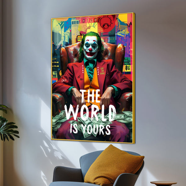 The World is Your-Jocker Cotton Canvas Wall Painting