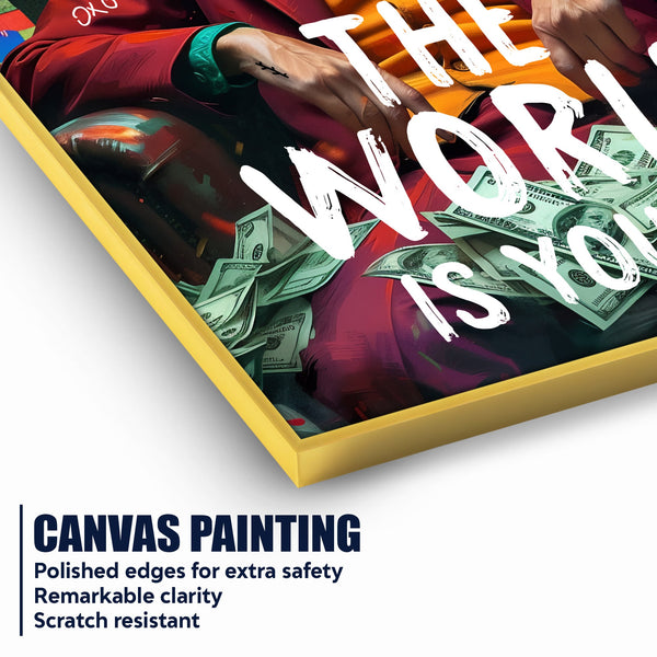 The World is Your-Jocker Cotton Canvas Wall Painting