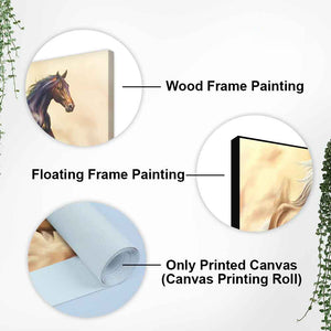 Three Horses Running Premium Quality Wall Painting