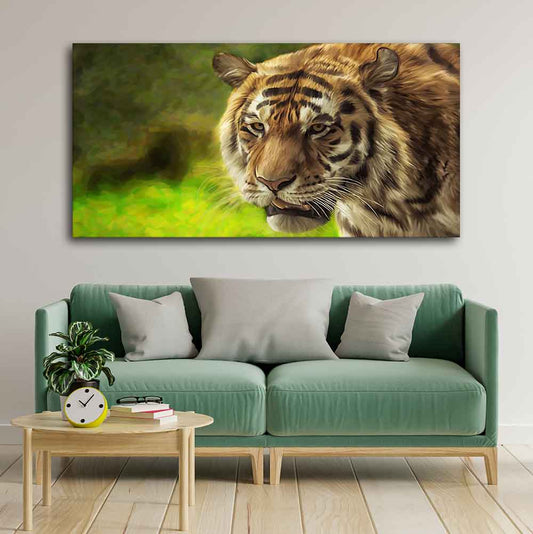 Tiger in Forest Premium Wall Painting