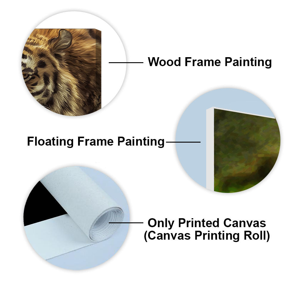 Tiger in Forest Premium Wall Painting