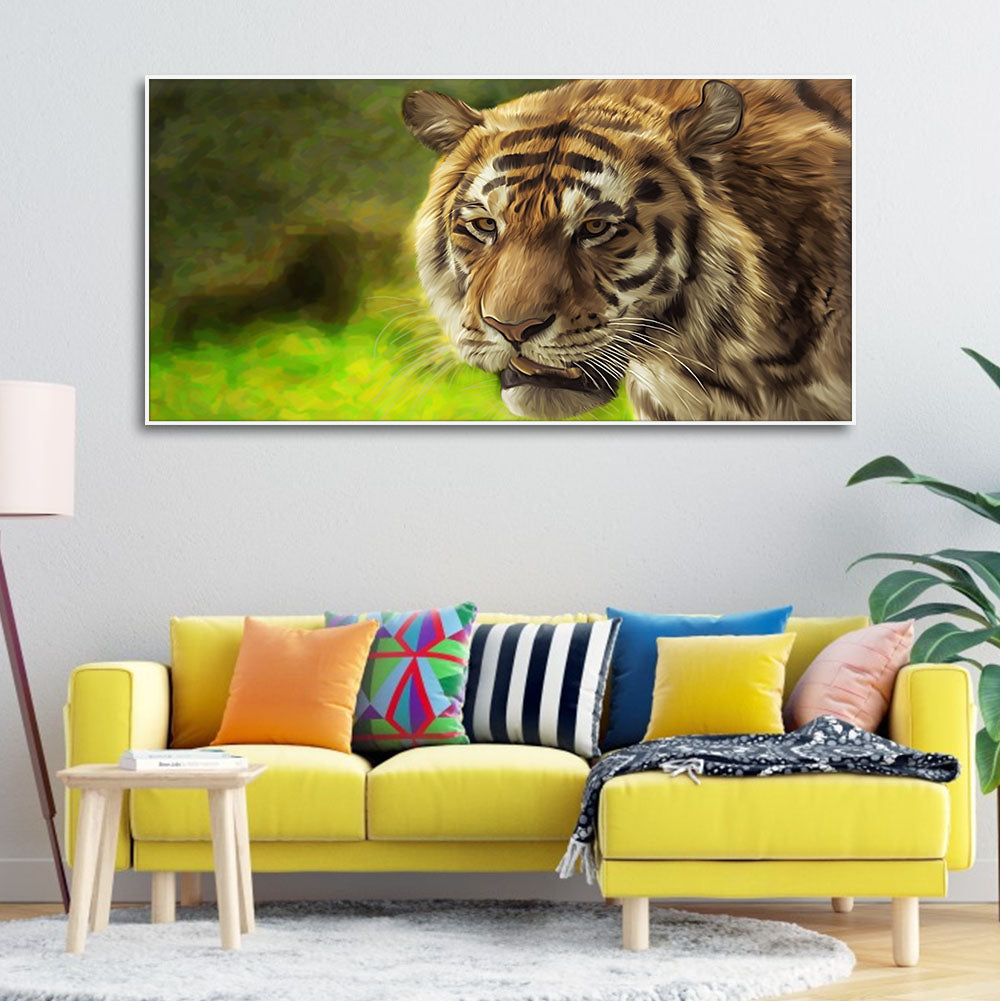 Tiger in Forest Premium Wall Painting