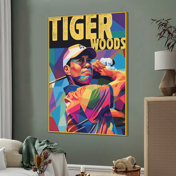 Tiger Wood Cotton Canvas Wall Painting