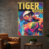 Tiger Wood Cotton Canvas Wall Painting