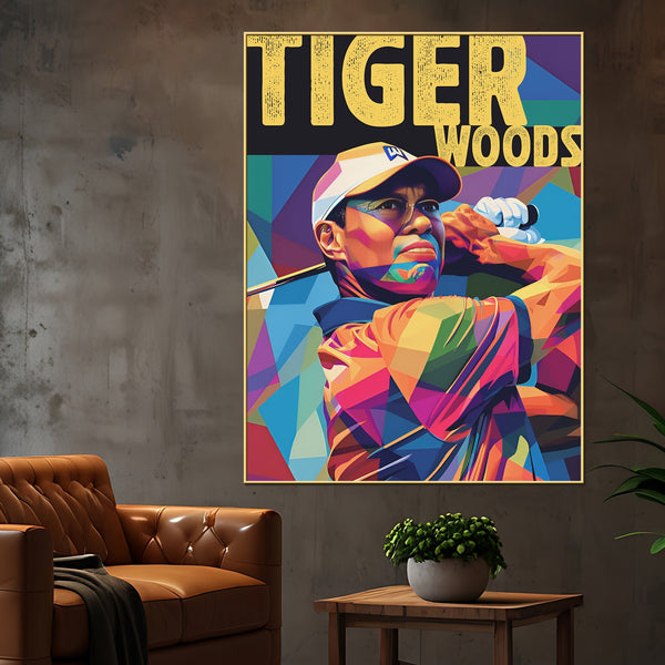 Tiger Wood Cotton Canvas Wall Painting