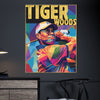 Tiger Wood Cotton Canvas Wall Painting