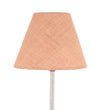 Traditional Jute Shade Table Lamp with Silver Finish Base