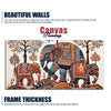 Traditional Three Artistic Elephant Art Canvas Wooden Wall Painting