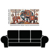 Traditional Three Artistic Elephant Art Canvas Wooden Wall Painting