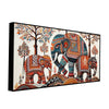 Traditional Three Artistic Elephant Art Canvas Wooden Wall Painting