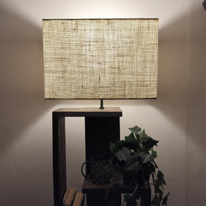 Tripod Beige Wooden Floor Lamp with Shelf Natural Jute Shade