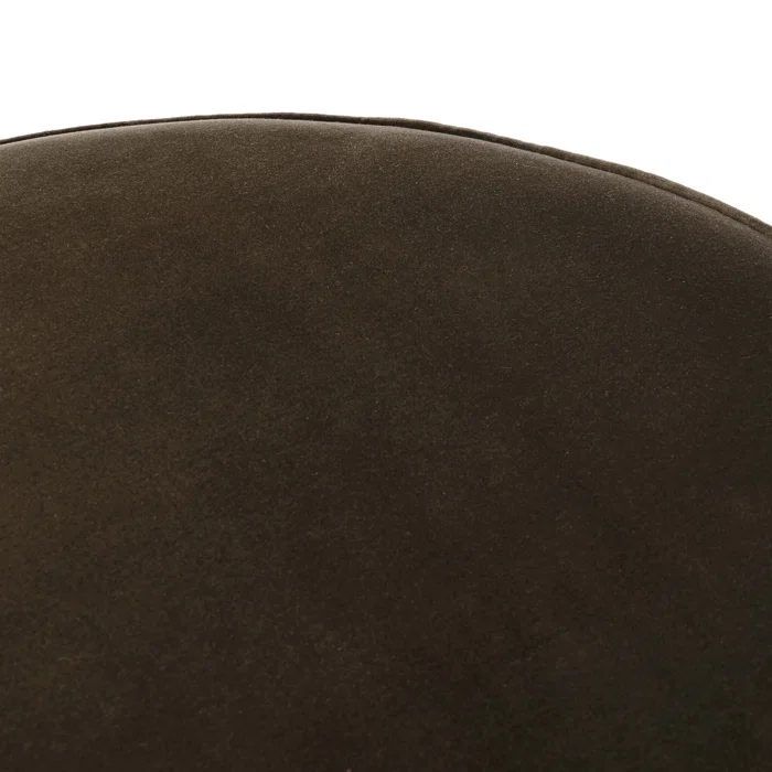 Tufted Wide Round Standard Velvet Ottoman