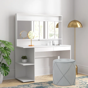 Unique Designer Grey Color Round Storage Ottoman