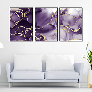 Unique Pattern Floating Canvas Wall Painting Set of Three