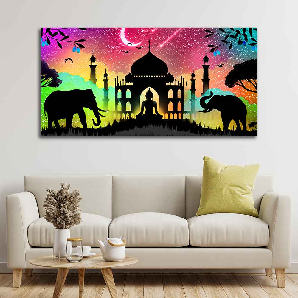 Vector Illustration Art Canvas Wall Painting