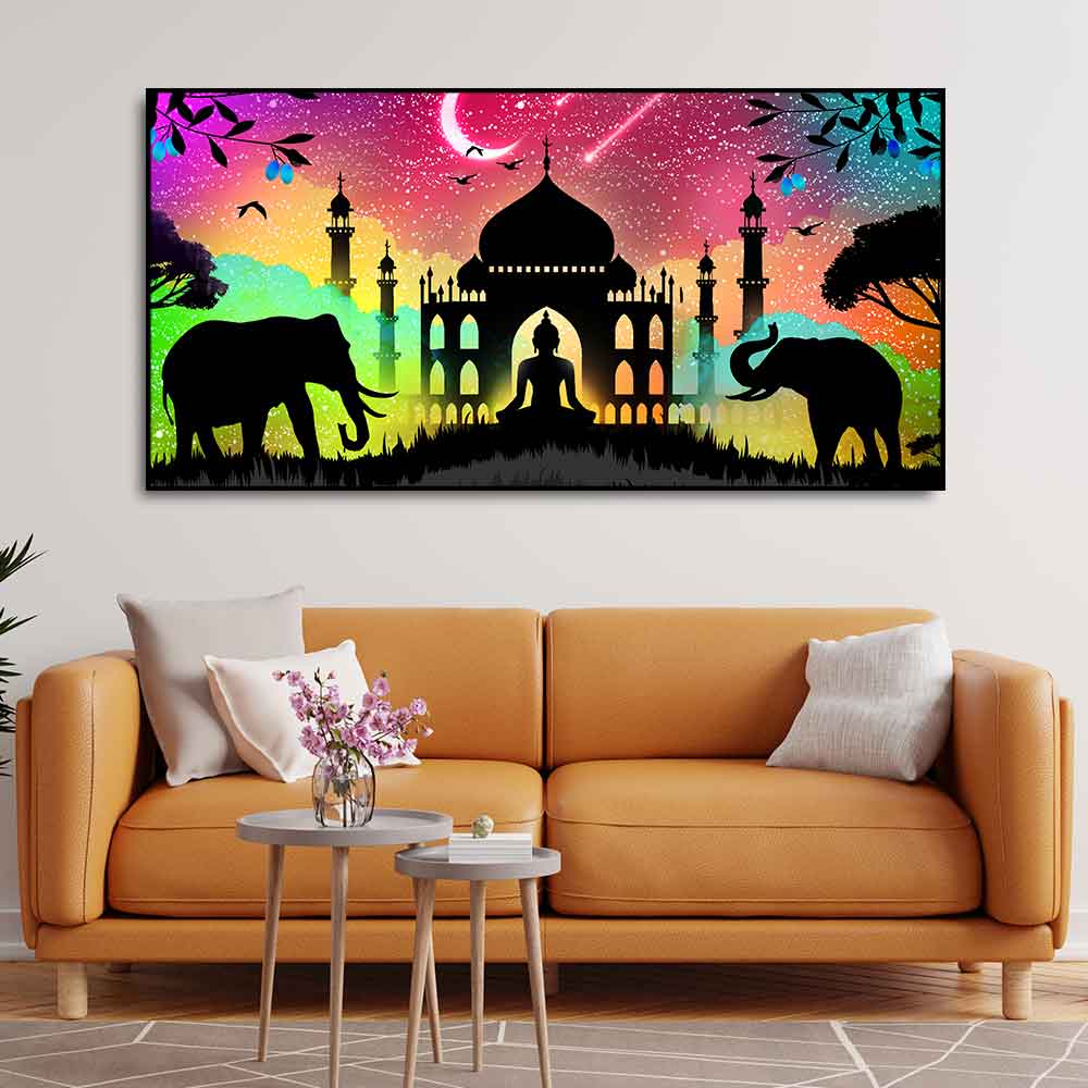 Vector Illustration Art Canvas Wall Painting