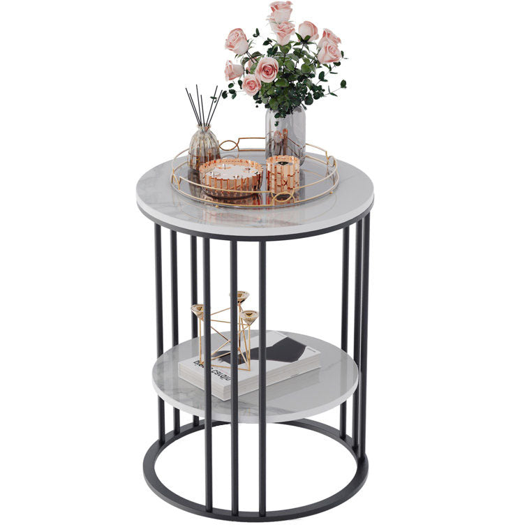 2-Tier Round Shape Modern Designer End Side Table