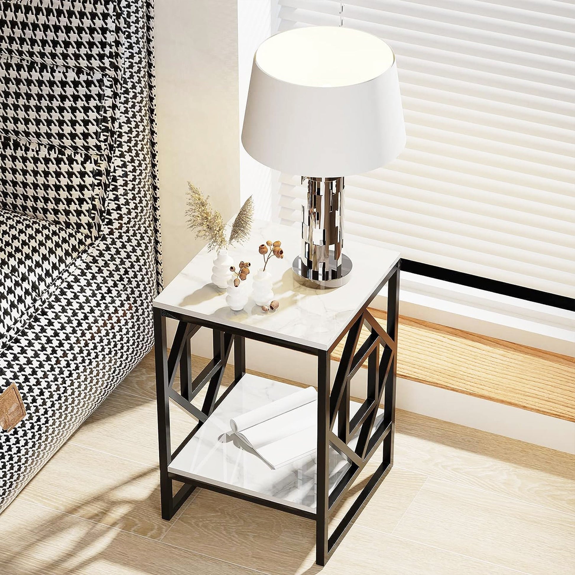 2-Tier Square Shape Modern Designer End Side Table