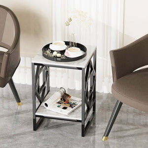 2-Tier Square Shape Modern Designer End Side Table