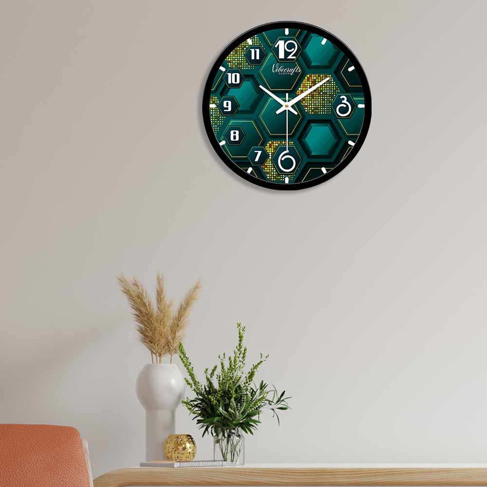 Green Colour Wall Clock