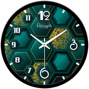 3D Green Wall Clock