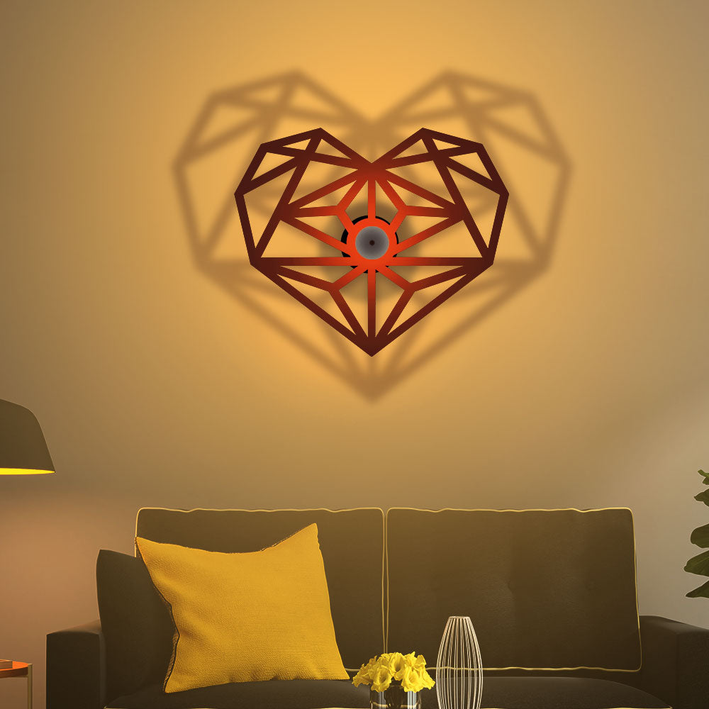 3D heart Shape Design Shadow Lamp