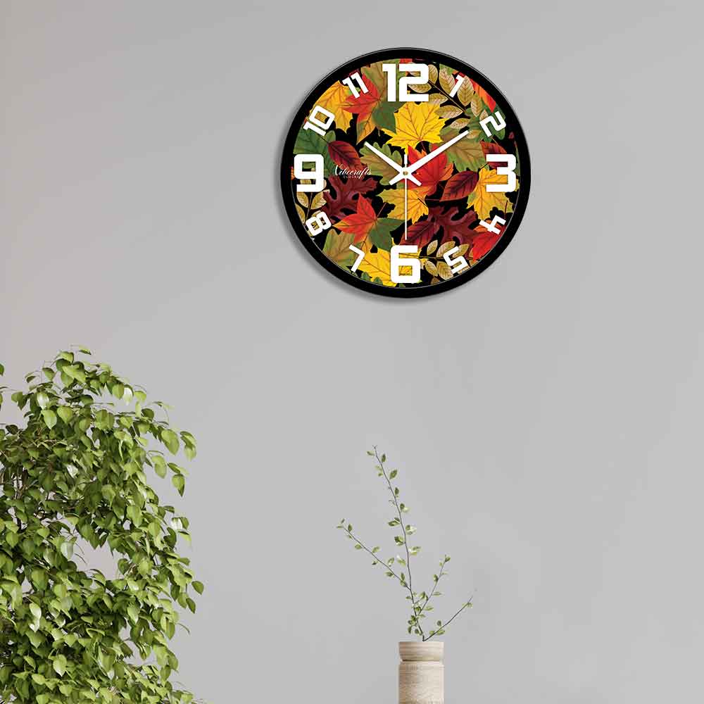 Leaf Designer Wall Clock